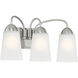 Malone 3 Light 21 inch Brushed Nickel Vanity Light Wall Light